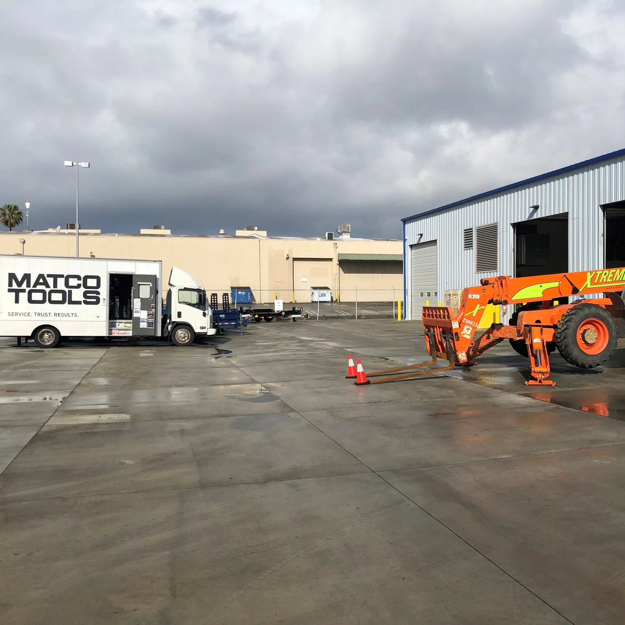 Matco Tools truck at a distribution yard